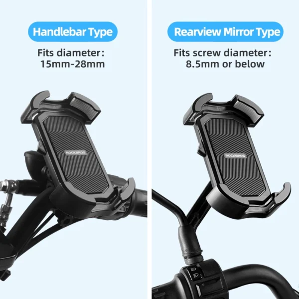 ROCKBROS 360 Rotation Motorcycle Phone Holder