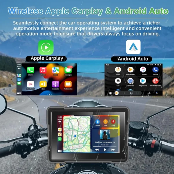 Motorcycle Carplay GPS Navigation Display